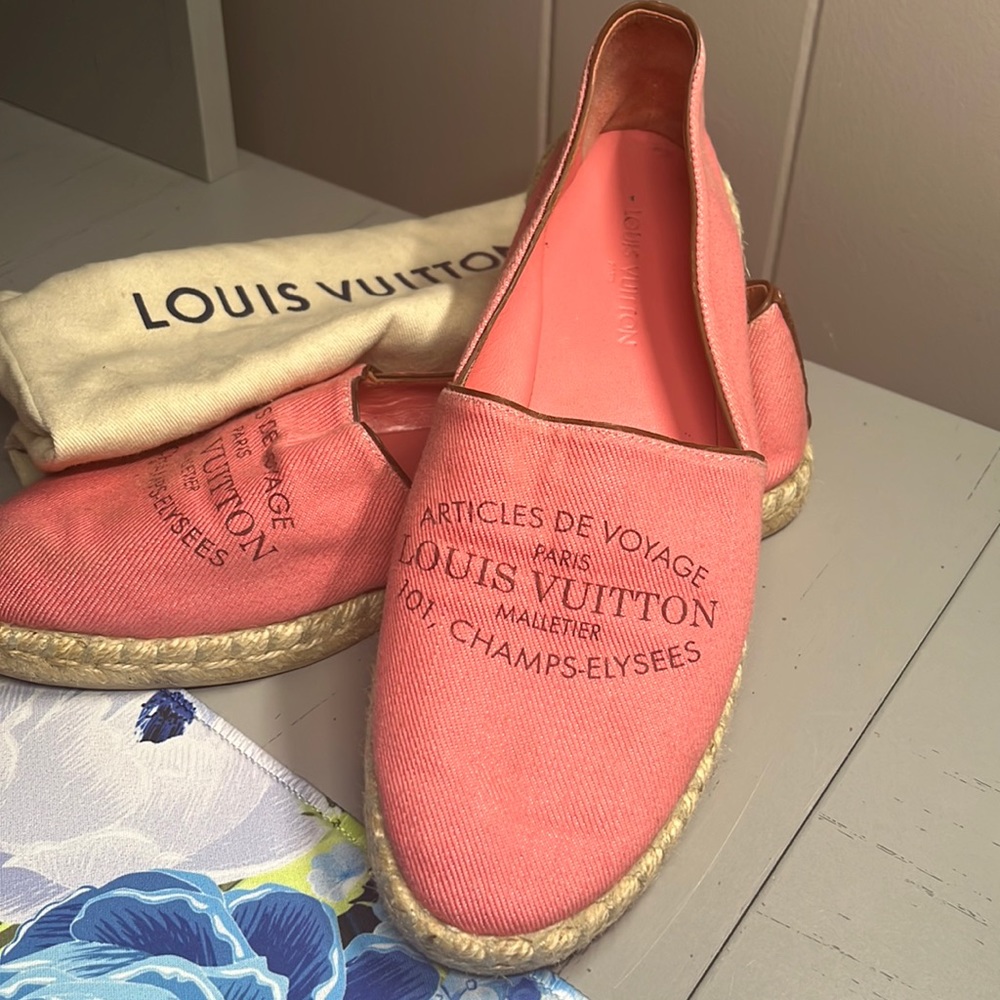 Louis Vuitton pink espadrilles